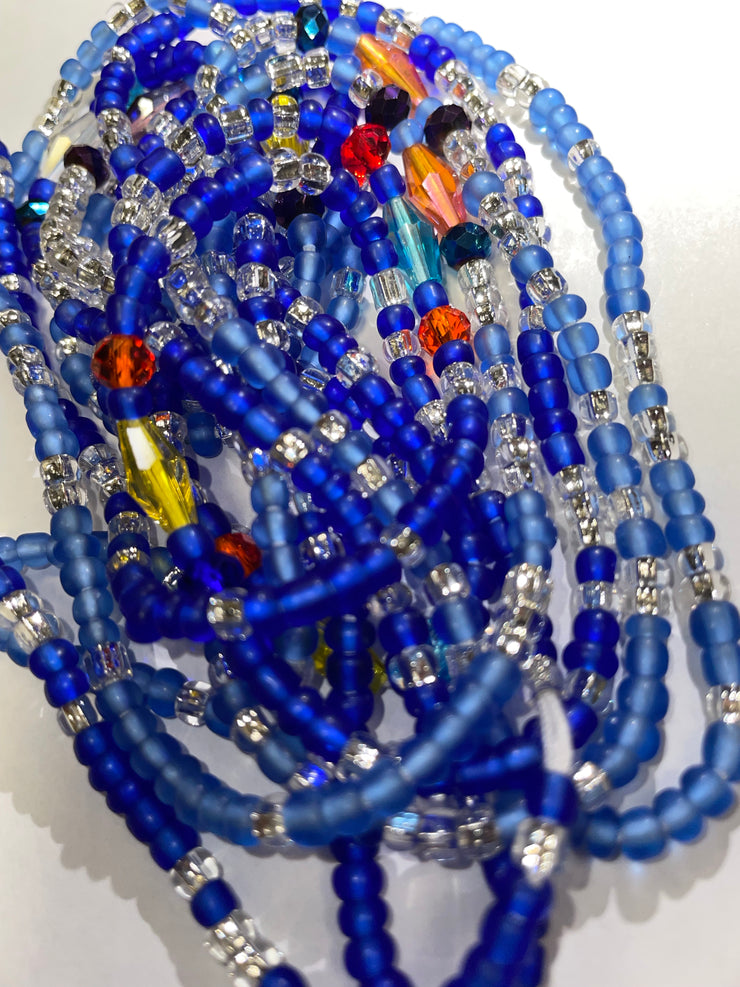 F.B.I Blue Is His Favorite Color Waist Beads (Set)